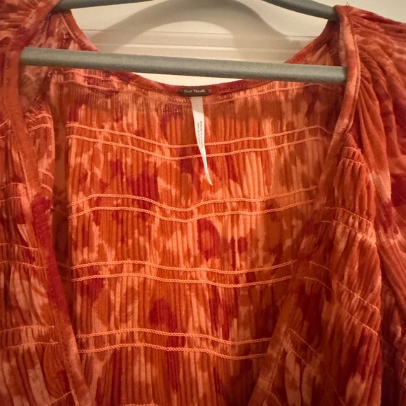 Free People Orange Tie-Dye Top - Picture 4 of 4